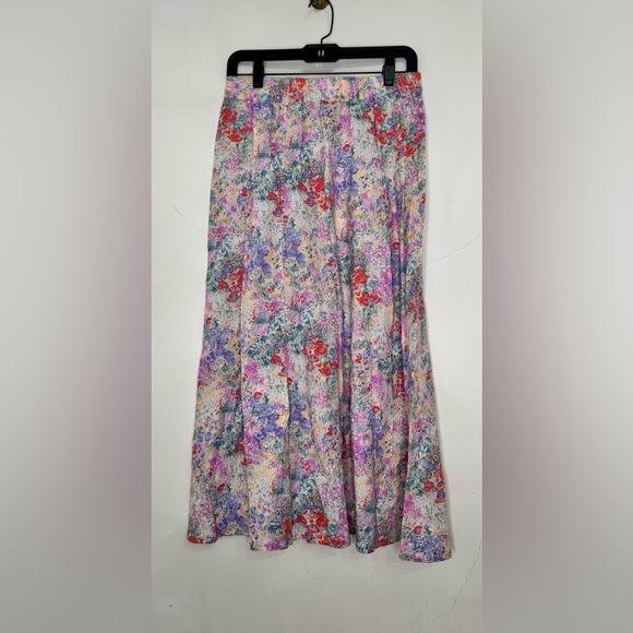 Vintage Women’s Lady Foot Locker Deadstock Floral Button Cotton Slit Ankle Skirt - Picture 1 of 7